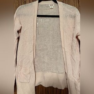 light pink cardigan